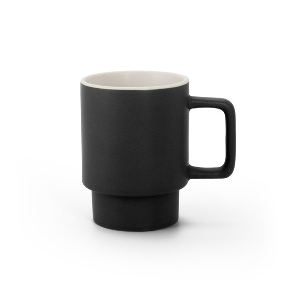 KUERTEN. Keramický hrnček s matným povrchom, 330 ml - Čierna