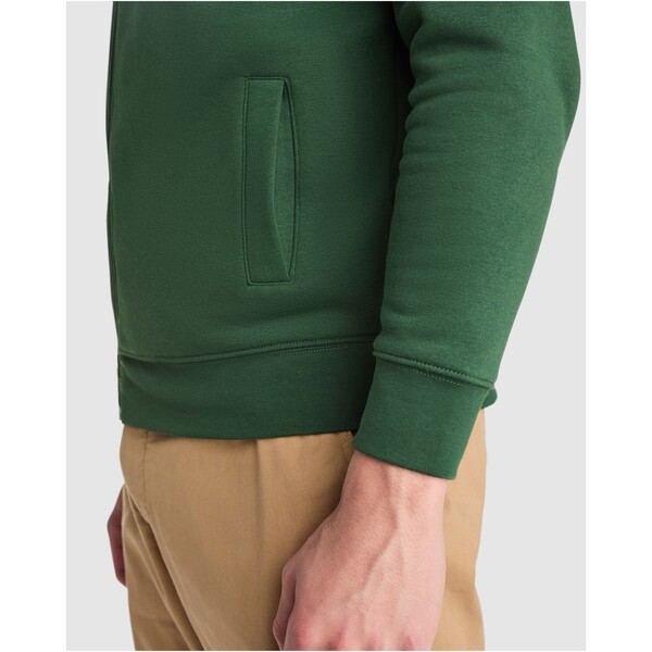 Maglione unisex con cerniera intera Ulan - Verde bottiglia / M