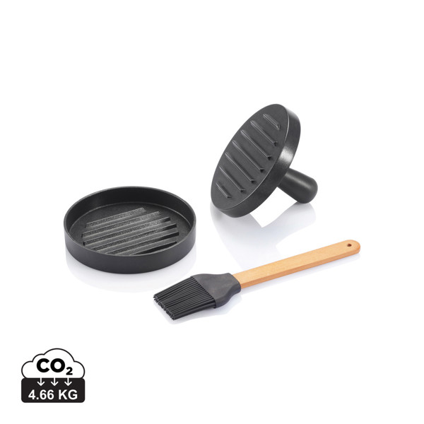 XD - BBQ set with hamburger press and brush