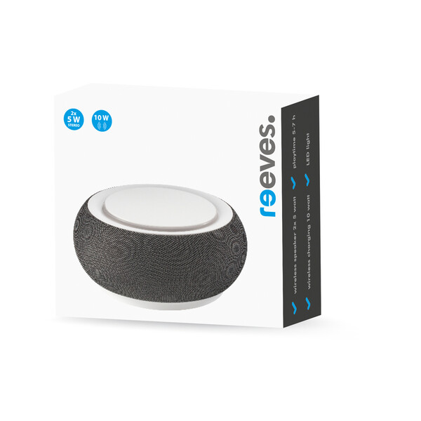 Haut-parleur sans fil avec chargeur sans fil 10 Watts DOTHAN - blanc