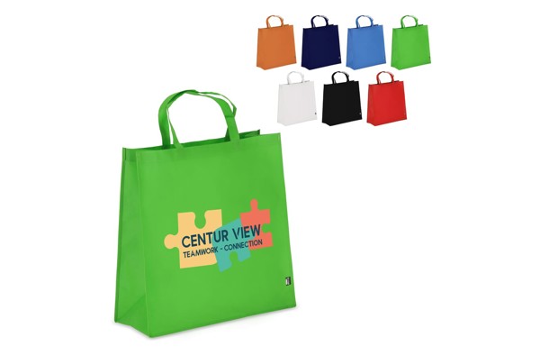 R-PET Carry bag non-woven 45 x 18 x 45cm 75g/m² - White
