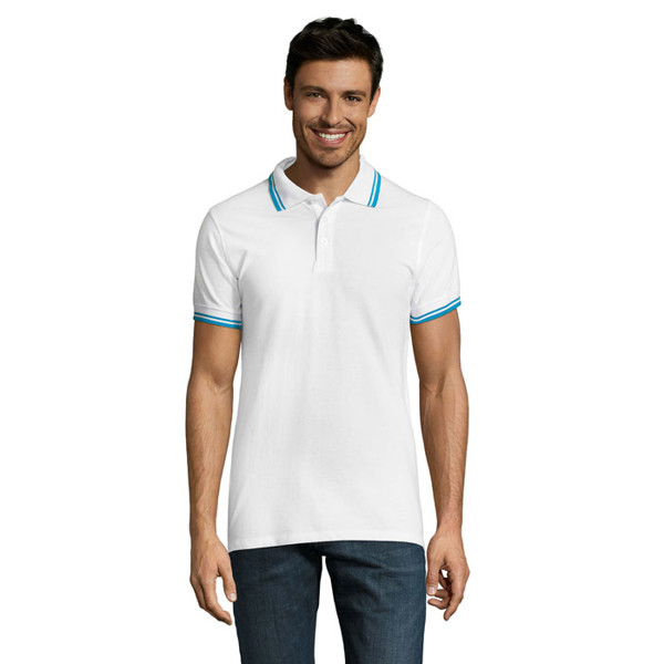 PASADENA POLO MASCULINO 200 Pasadena Men - White / AquaXL