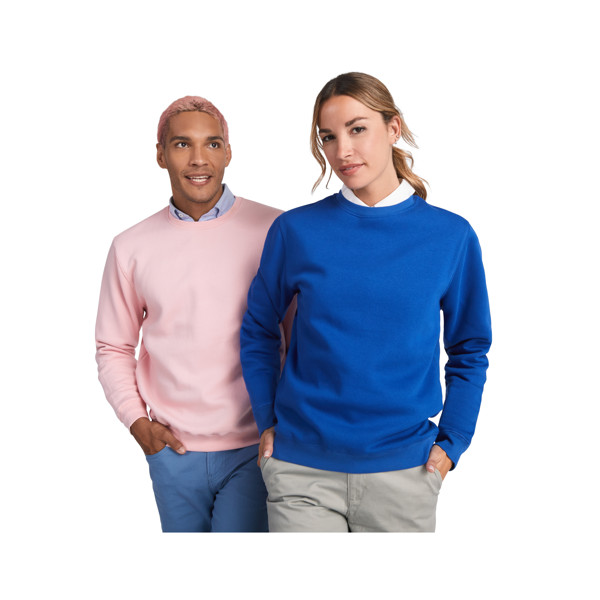 Maglione unisex a girocollo in cotone biologico Batian - Rosa chiaro / 2XL