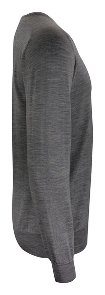 Merino V-Neck Dark Grey melange L
