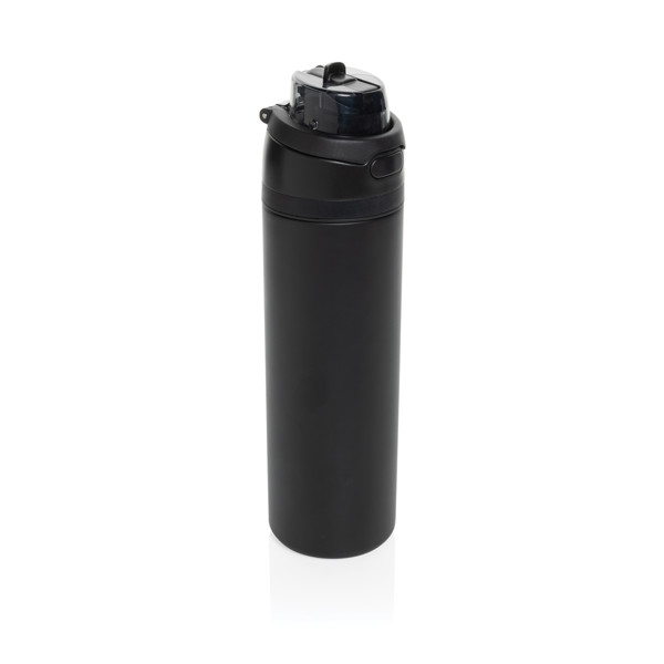 Plastenka Omni Sip 720 ml, reciklirano jeklo, na zaklepanje - Črna
