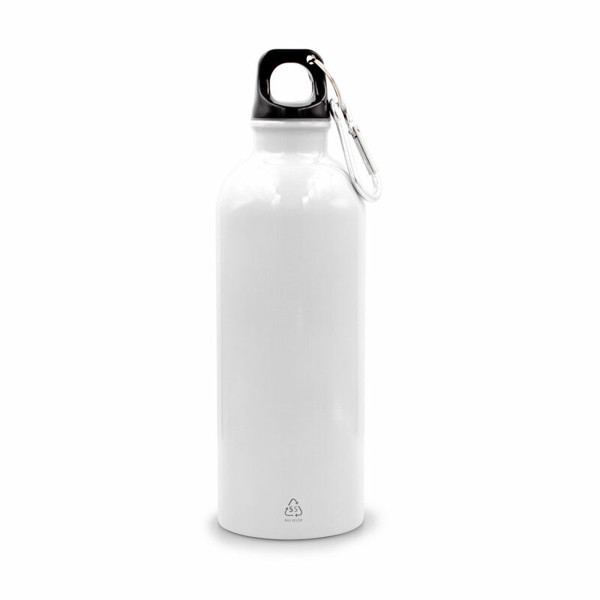 Sports bottle 500 ml with carabiner clip | Brenda - white