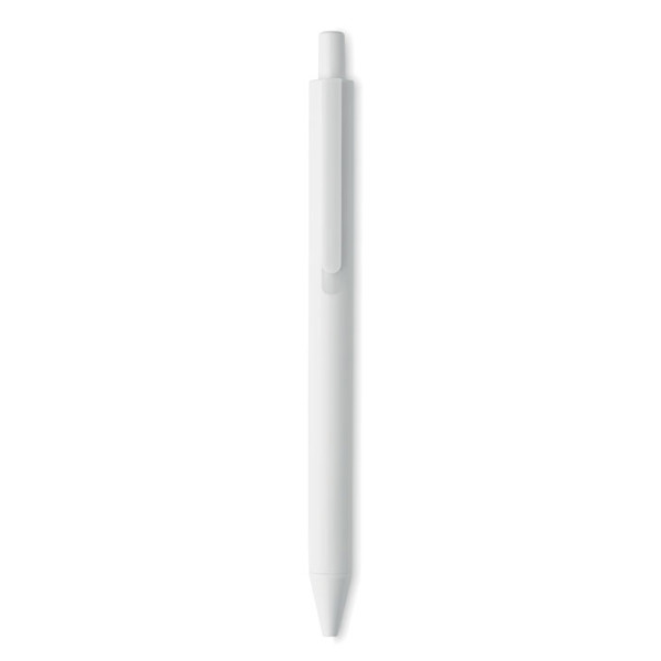 Recycled ABS push button pen Side - White