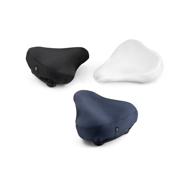 BARTALI. 210D recycled polyester (100% rPET) bicycle saddle cover - White