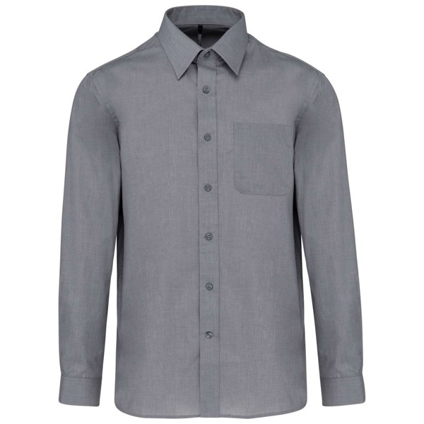 Jofrey - Long-Sleeved Shirt - Marl Storm Grey / 4XL