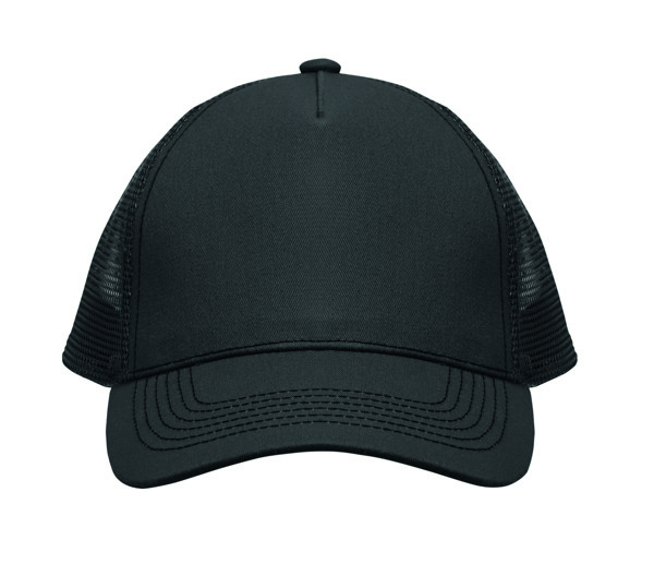 5 panel trucker cap Blist - Black
