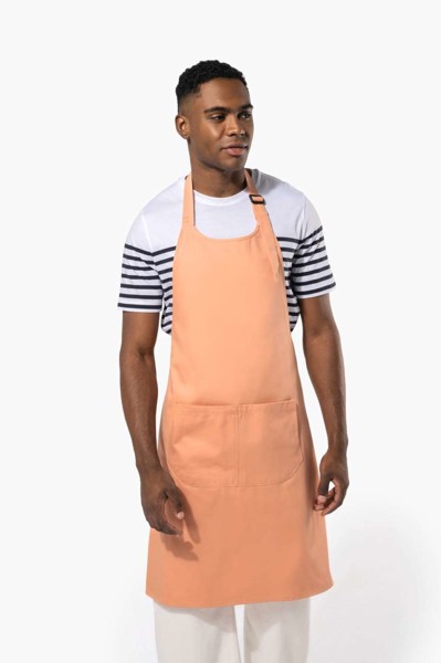 Apron With Pocket In Organic Cotton - White
