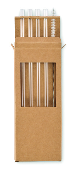 4 reusable glass straws Glaw