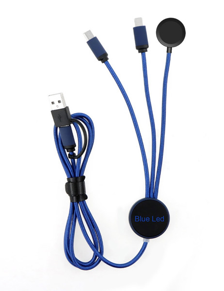 USB charging cable with watch charger 6in1 UC071 - BLACK