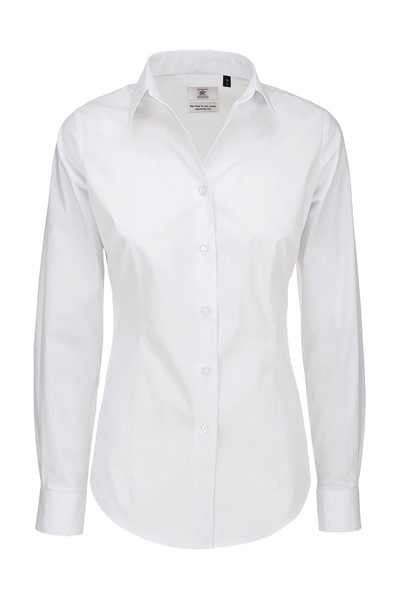 Black TieLSL / Women Poplin Shirt - White / 3XL