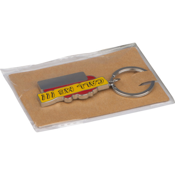Keyring "Call me!!!" - Red