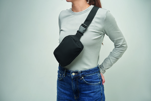 Waist bag in 210D polyester Korovin Waist - Black