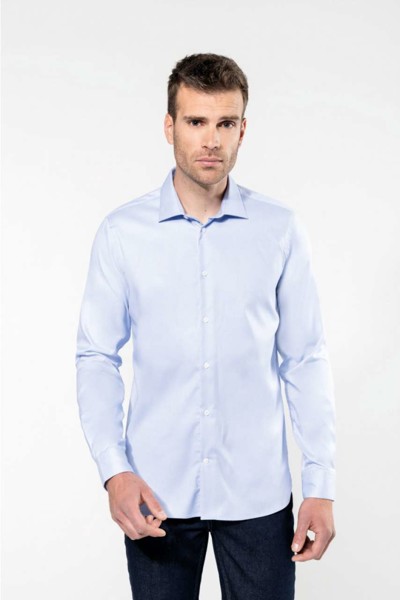 Men's Pinpoint Oxford Long-Sleeved Shirt - White / L