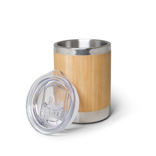 PS - LYCKA. Bamboo and stainless steel cup 350 mL
