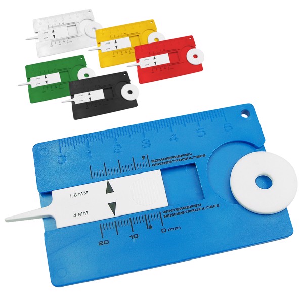 Tyre Tread Measuring Device "Card" - White