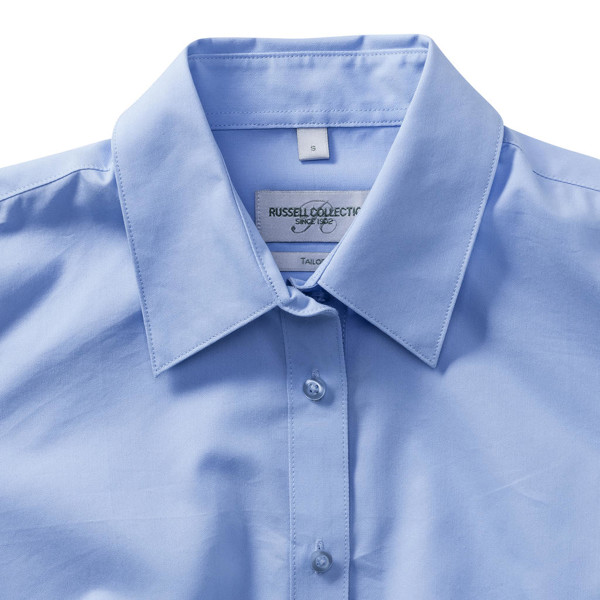 Ladies'LS Tailored Coolmax® Shirt - Light Blue / S