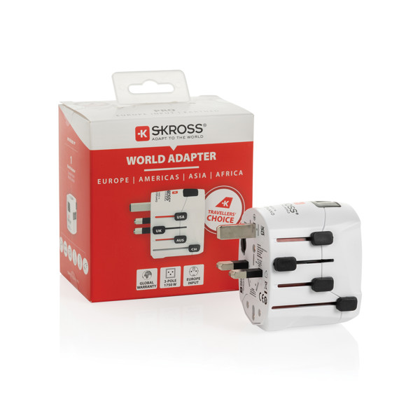 Skross Pro travel adapter, 3-pole, 141g