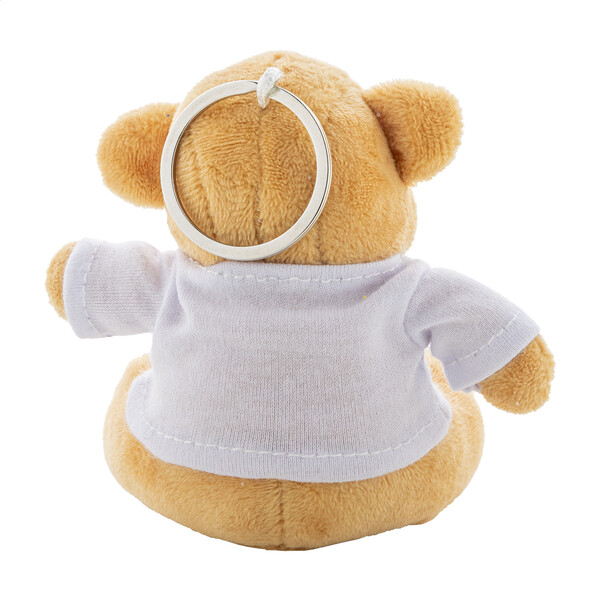 Přívěsek na klíče s plyšovým medvídkem TeddyFob - Bílá