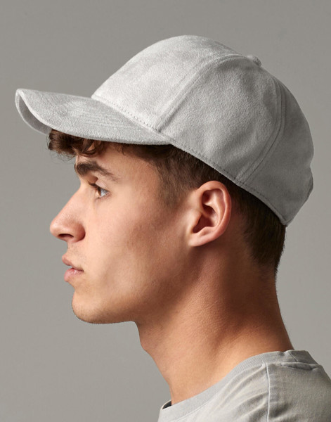 Faux Suede 6 Panel Cap - Black / ONE SIZE