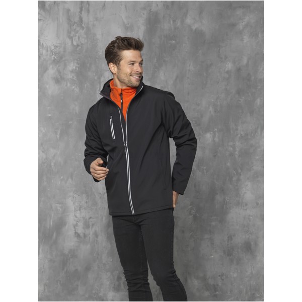 Orion men's softshell jacket - Solid Black / XS