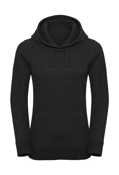 Ladies' Authentic Melange Hooded Sweat - Charcoal Melange / XS