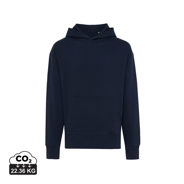 Sweat à capuche en coton recyclé IQONIQ Yoho - Bleu Marine / XXL