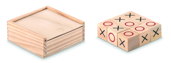 Igra Tic Tac Toe Les, 70x70x25 mm