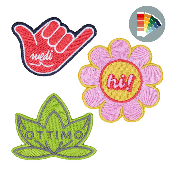 Embroidered patch with laser-cut border - 10cm / 3M adhesive