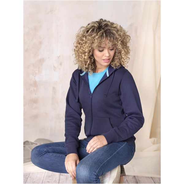 Ruby women’s organic recycled full zip hoodie - Námořnická modř / M