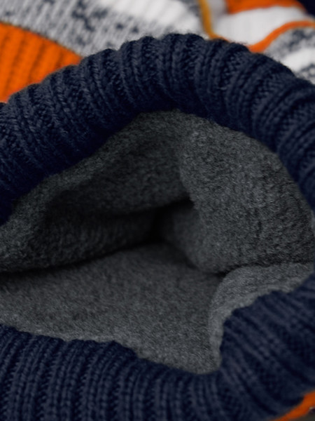 Multi-Sport Fan Beanie - French Navy / Orange / White
