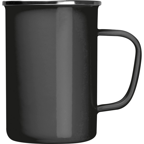 GENE Smaltovaný hrnček 550 ml - Black
