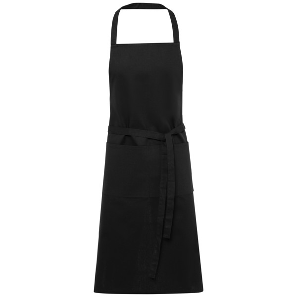 Orissa 200 g/m2 GOTS organic cotton apron - Solid Black