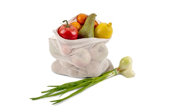 Reusable food bag OEKO-TEX® natural cotton 30x40cm - Ecru