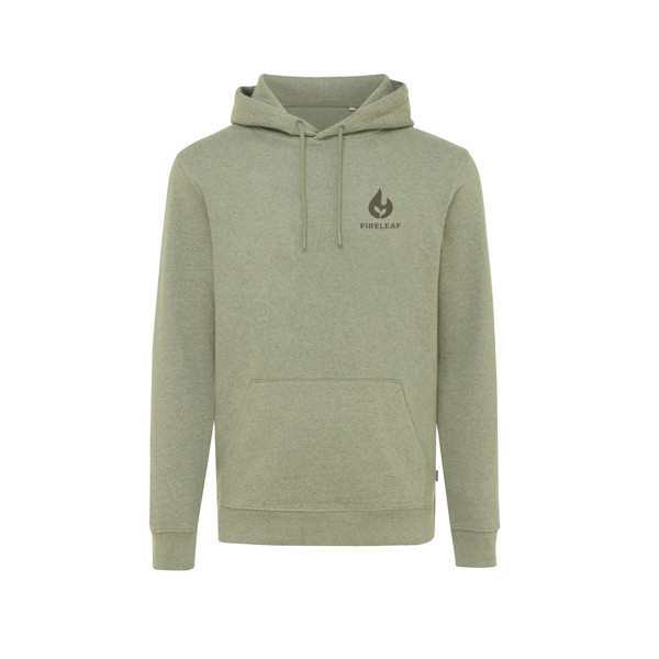 Sweat à capuche en coton recyclé et non teinté Iqoniq Torres - Heather Green / XXS