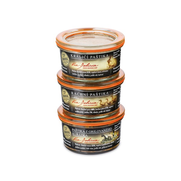 PATTE TRIPLE II. Set paštik