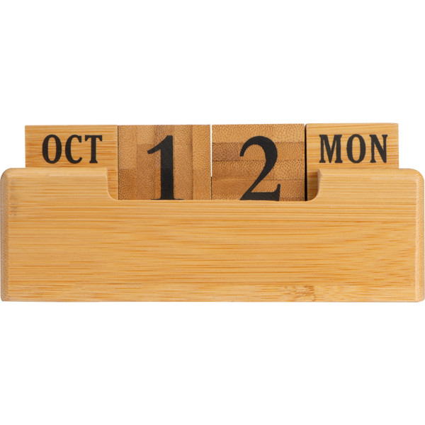 ANNABELLE Calendar perpetuu din bambus - Beige