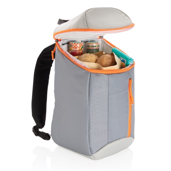 Hiking cooler backpack 10L - Grey / Orange