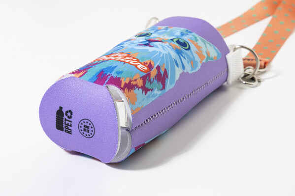 RPET italhűtő PrintCan Carry, elegáns típus - Fehér