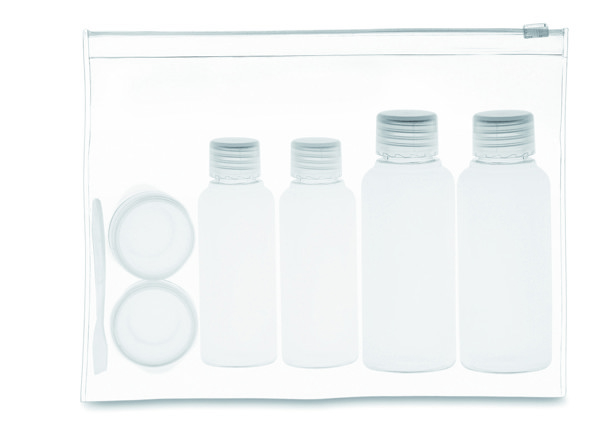 Airpro travel pouch, 6 bottles 100ml, 50ml, 10ml