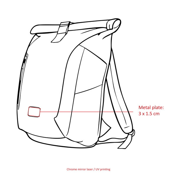 ONDA - BND932 - Sac à dos à fermeture à enroulement en tissu réfléchissant UrbanGlow™ RPET (22 L)