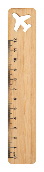 Rooler bamboo ruler, 12 cm - Natural