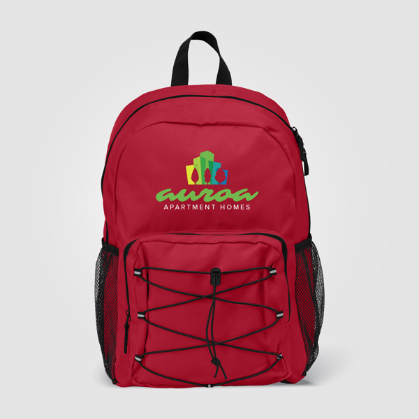 Horizon - 600D rPET Sportrucksack - Rot / Thermische transferdruck
