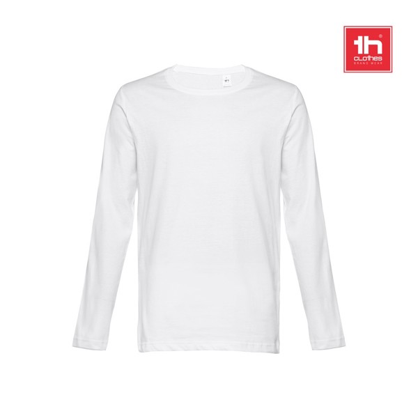 THC BUCHAREST WH. Men's long-sleeved tubular cotton T-shirt - White / XL