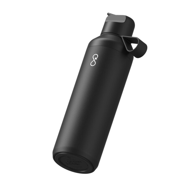 Ocean Bottle Peak GO 710 ml recycled stainless steel water bottle - Obsidian Black