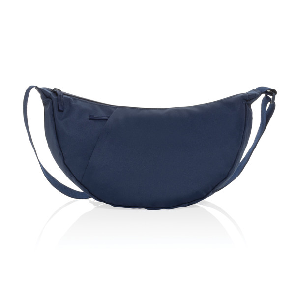 Sac bandoulière XL en rPET AWARE™ Crescent - Bleu Marine
