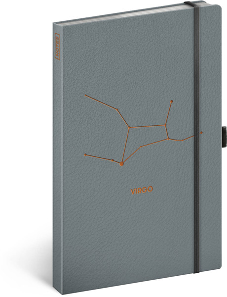 Notique Notes Zvěrokruh Panna, Linkovaný, 13 x 21 cm